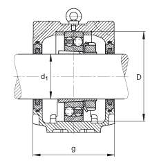 FAG直立式軸承座 SNV240-L + 1322-K-M-C3 + H322X312 + FSV522X312, 根據(jù) DIN 736/DIN737 標準的主要尺寸，剖分，帶錐孔和緊定套的自調(diào)心球軸承，毛氈密封，脂和油潤滑