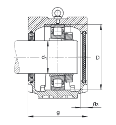 FAG直立式軸承座 SNV250-L + 20228-K-MB-C3 + H3028X500 + FSV528X500, 根據(jù) DIN 736/DIN737 標(biāo)準(zhǔn)的主要尺寸，剖分，帶錐孔和緊定套的調(diào)心滾子軸承，毛氈密封，脂和油潤滑