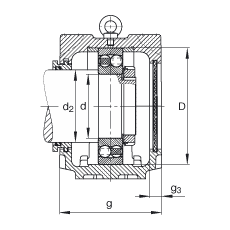 FAG直立式軸承座 SNV240-L + 1322-M + TSV222, 根據(jù) DIN 738/DIN739 標(biāo)準(zhǔn)的主要尺寸，剖分，帶圓柱孔和緊定套的自調(diào)心球軸承，迷宮密封，脂和油潤(rùn)滑
