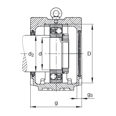 FAG直立式軸承座 SNV215-L + 1320-M + FSV320, 根據(jù) DIN 738/DIN739 標準的主要尺寸，剖分，帶圓柱孔和緊定套的自調(diào)心球軸承，毛氈密封，脂和油潤滑