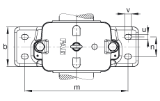 FAG直立式軸承座 S3092-H-N-FZ-BF-L + 23092B-K-MB, 剖分，用于帶錐孔和緊定套的調心滾子軸承，毛氈密封，脂潤滑