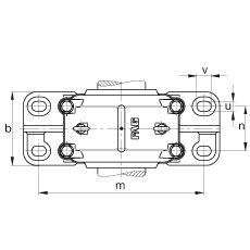 FAG直立式軸承座 SD540-N-FZ-BF-L + 22240-B-K-MB, 剖分，用于帶錐孔和緊定套的調(diào)心滾子軸承，毛氈密封，脂潤(rùn)滑